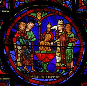 Scene from the Life of St. Martin, Chartres Cathedral by French School